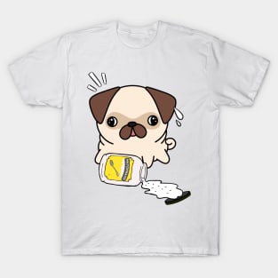 Cute Pug Spilled Mayonnaise T-Shirt